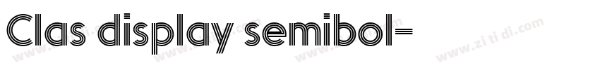 Clas display semibol字体转换